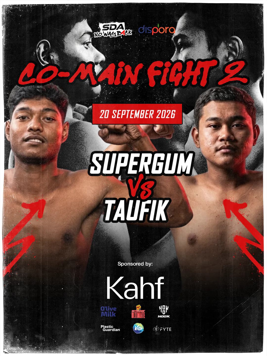 Poster Co-Main Fight 2: Supergum melawan Taufik, 20 September 2026